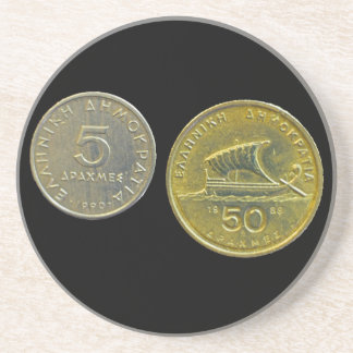 Griechische Drachmen-Münzen Getränkeuntersetzer