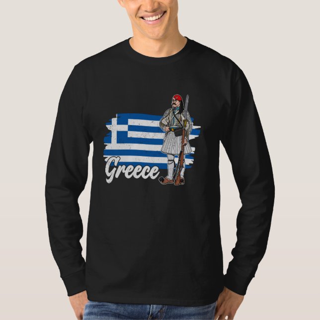 Griechische Ezone Schuhe Athens Kostüme Souvenir t T-Shirt (Vorderseite)
