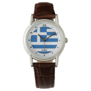 Griechische Flag & Griechenland trendige Mode / De Armbanduhr