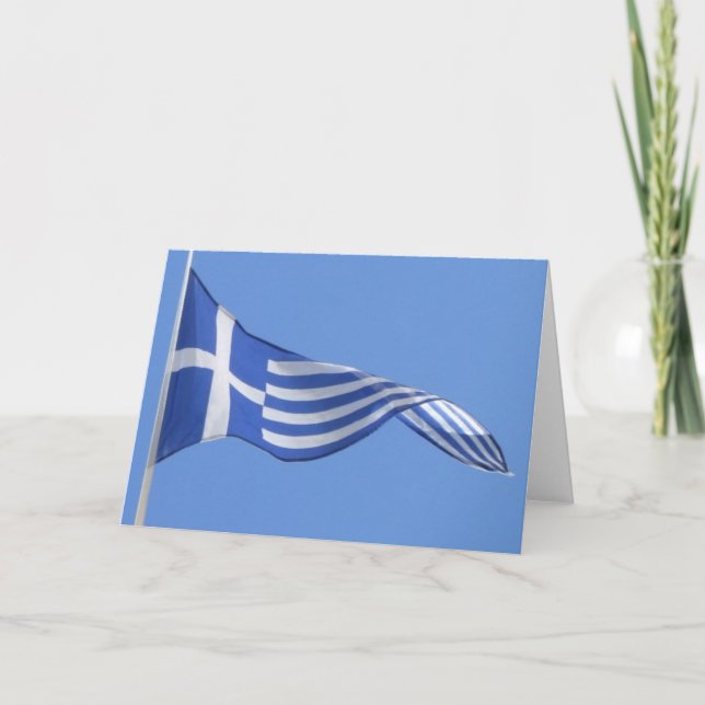 Griechische Flag-Karte Karte (Vorderseite)