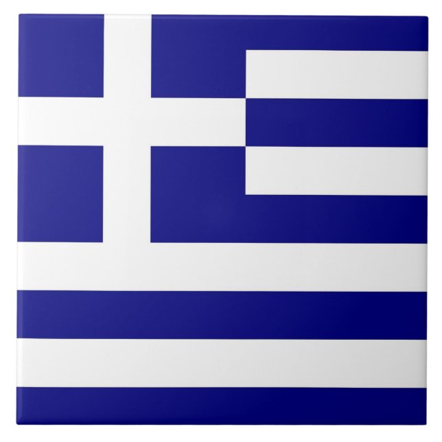 Griechische Flag Tile Fliese (Vorderseite)
