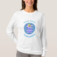 Griechische Flagge Angel Blond Hair Personalisiert