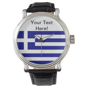 Griechische Flagge Armbanduhr
