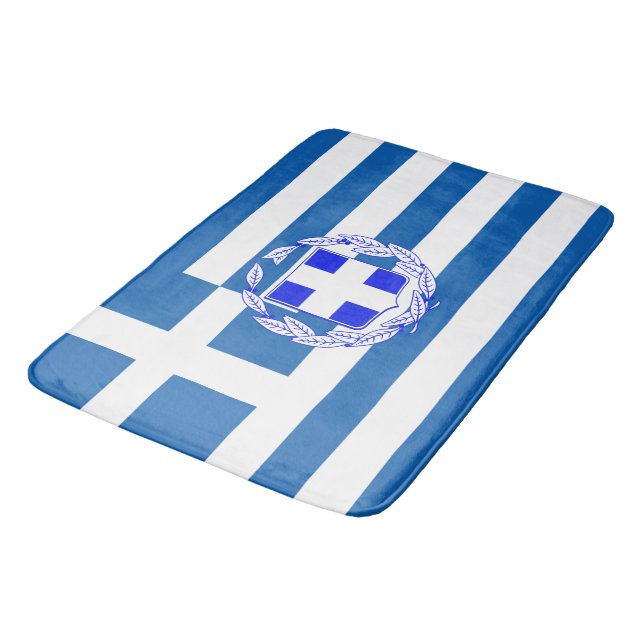 Griechische Flagge Badematte (Schrägansicht)