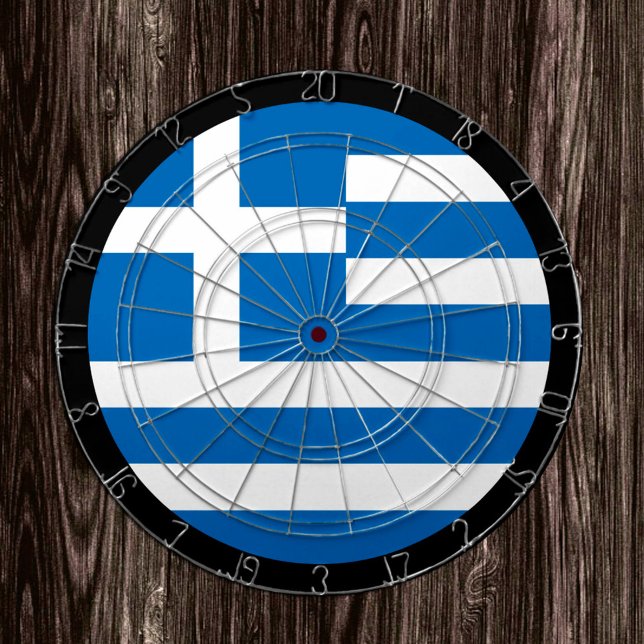 Griechische Flagge Dartboard & Greece / Spielbrett Dartscheibe (Von Creator hochgeladen)