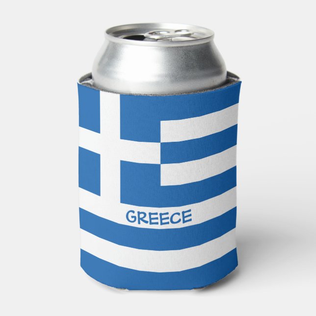 Griechische Flagge Dosenkühler (Kanne Vorderseite)