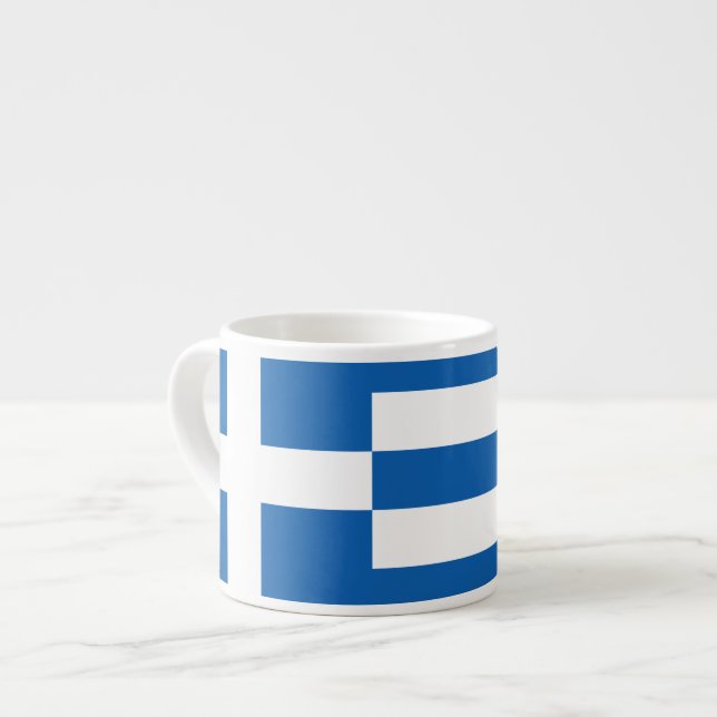 Griechische Flagge Espresso Cup ΦλseixiX8000έ afH Espressotasse (Vorderseite Links)