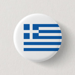 Griechische Flagge, Flagge Griechenlands Button