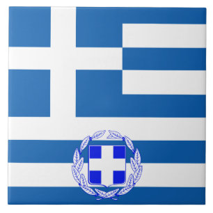 Griechische Flagge Fliese
