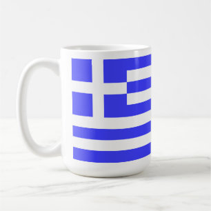 Griechische Flagge Gesamt Kaffeetasse