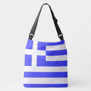 Griechische Flagge Gesamt Tragetaschen Mit Langen Trägern