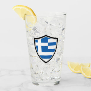 griechische Flagge Glas