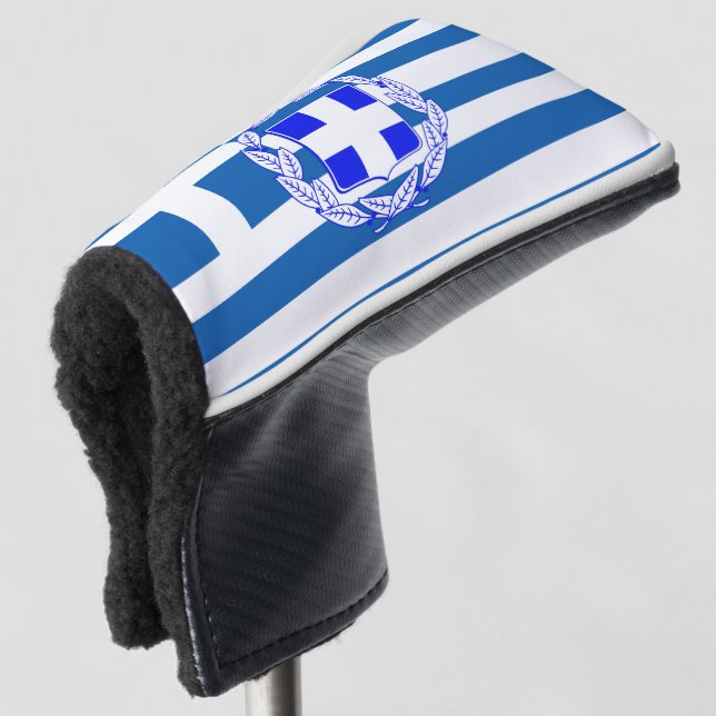 griechische Flagge Golf Headcover (3/4 Vorderseite)