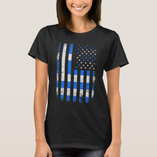 Griechische Flagge Griechenland Amerika Pride Heri T-Shirt