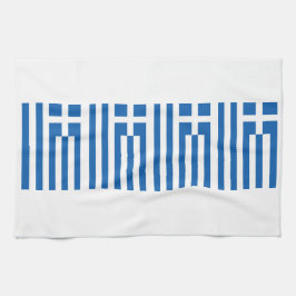 Griechische Flagge Griechenland Blaues Weiß 4Eleni Geschirrtuch