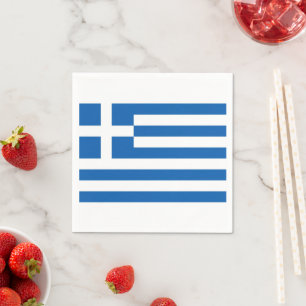 Griechische Flagge Griechenland Blaues Weißbuch Ne Serviette