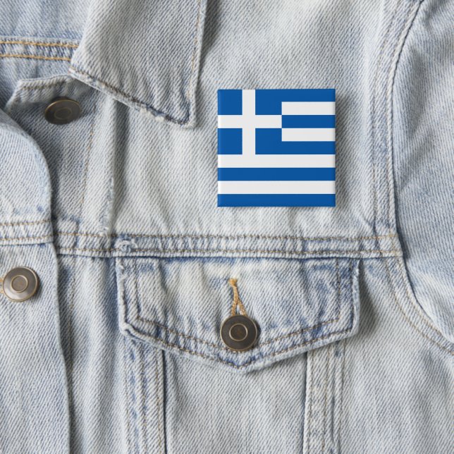 Griechische Flagge (Griechenland) Button (Beispiel)