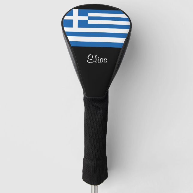 Griechische Flagge Griechenland Individuelle Name  Golf Headcover (Vorderseite)