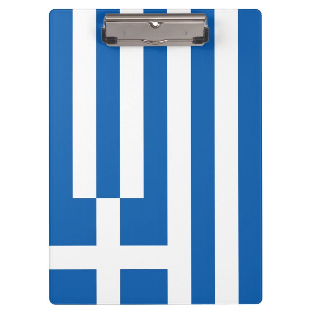 Griechische Flagge (Griechenland) Klemmbrett (Vorderseite)