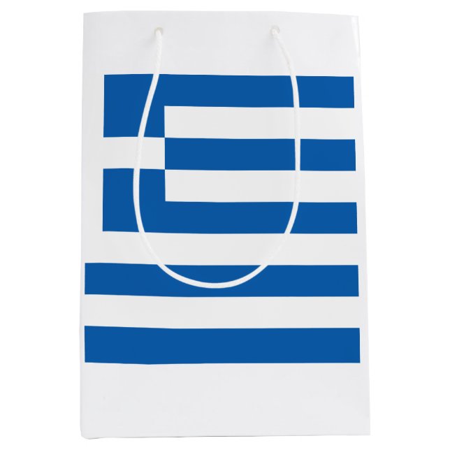 Griechische Flagge (Griechenland) Mittlere Geschenktüte (Vorderseite)