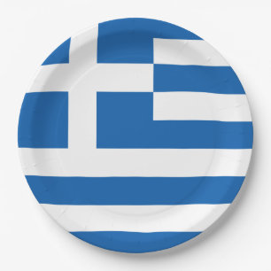 Griechische Flagge (Griechenland) Pappteller