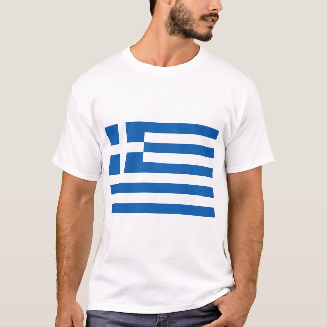 Griechische Flagge (Griechenland) T-Shirt (Vorderseite)