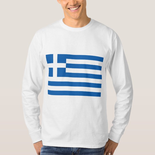 Griechische Flagge (Griechenland) T-Shirt (Vorderseite)