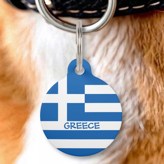 Griechische Flagge Haustiermarke (Von Creator hochgeladen)