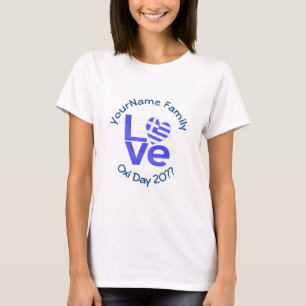 Griechische Flagge Herz in blauer LIEBE Frauen T-Shirt