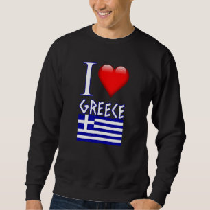 Griechische Flagge I Liebe Griechenland Antikes Sc Sweatshirt