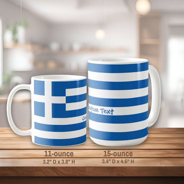 Griechische Flagge Kaffeetasse (Von Creator hochgeladen)