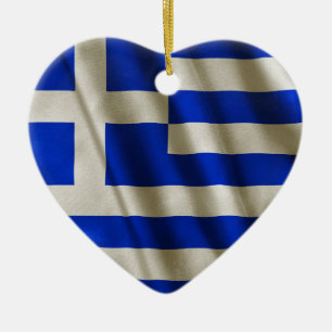 griechische Flagge Keramikornament