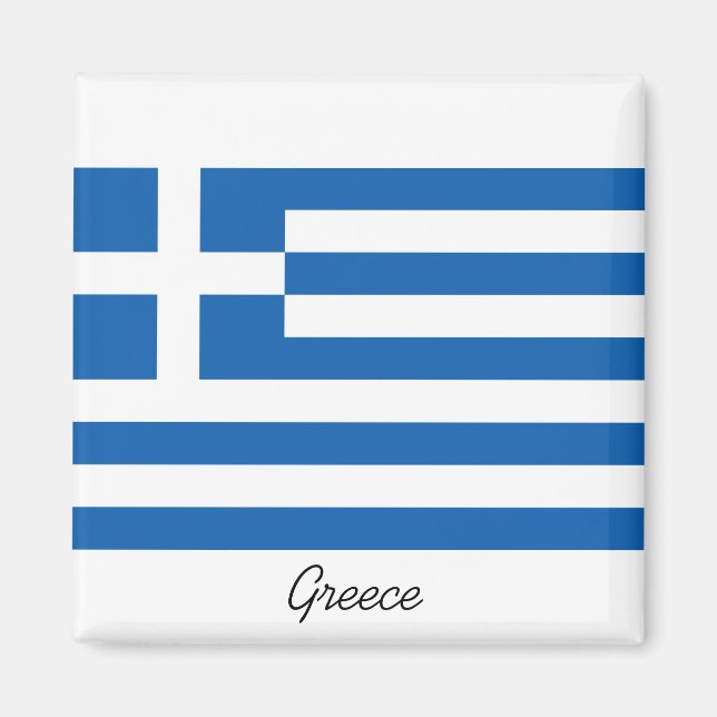 Griechische Flagge Magnet (Vorne)