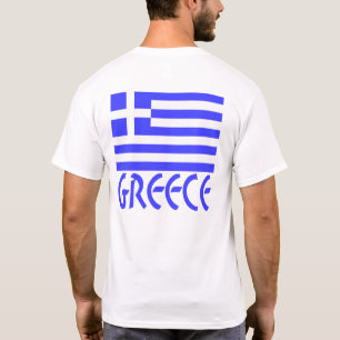 Griechische Flagge mit dem Wort Griechenland darun T-Shirt