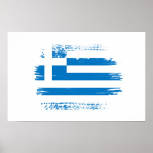 griechische Flagge Poster
