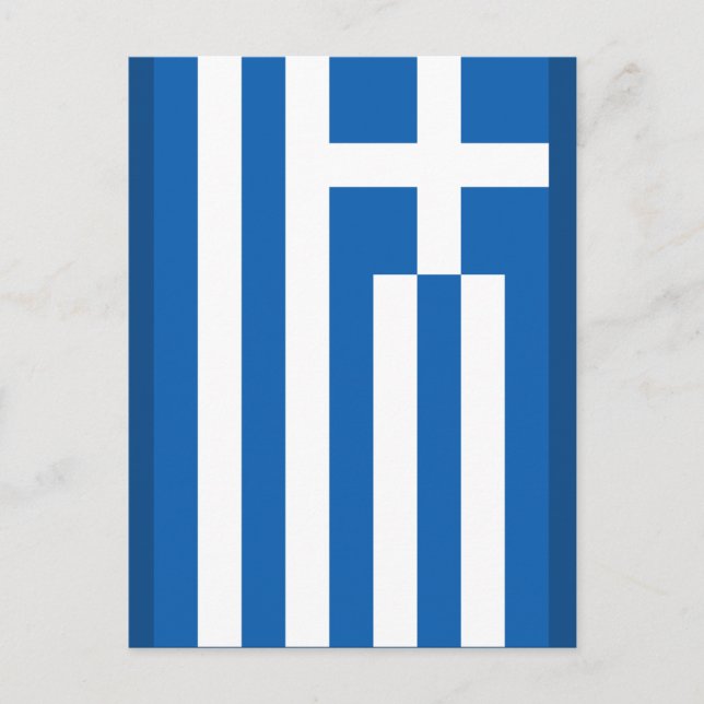 Griechische Flagge Postkarte (Vorderseite)