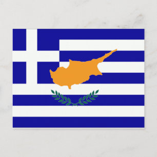 Griechische Flagge Postkarte