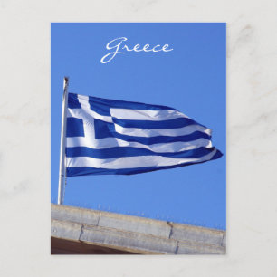 griechische Flagge Postkarte