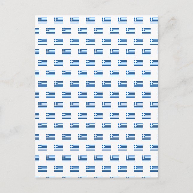 griechische Flagge Postkarte (Vorderseite)