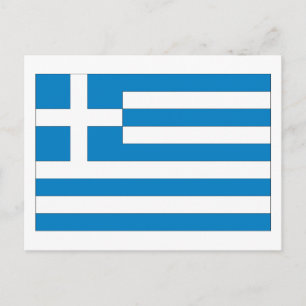 Griechische Flagge Postkarte