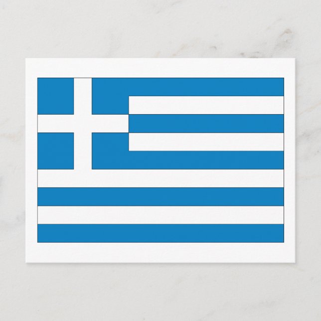 Griechische Flagge Postkarte (Vorderseite)