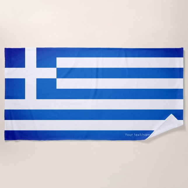 Griechische Flagge Strandtuch (Vorderseite)