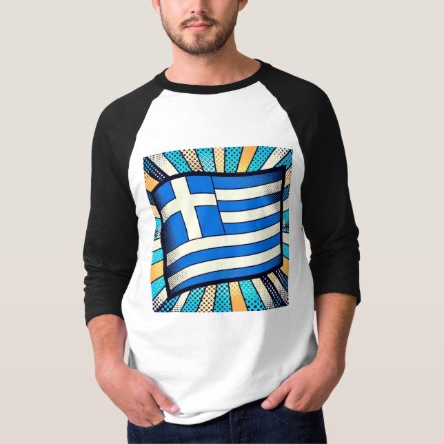 griechische Flagge T-Shirt (Vorderseite)