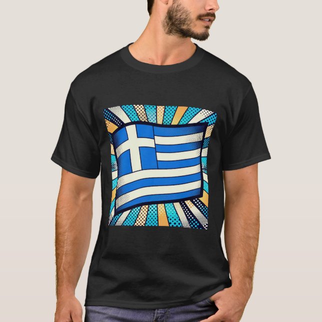 griechische Flagge T-Shirt (Vorderseite)