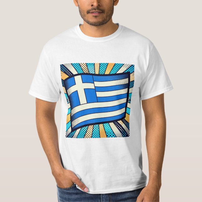 griechische Flagge T-Shirt (Vorderseite)