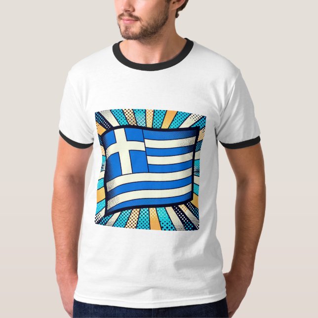 griechische Flagge T-Shirt (Vorderseite)