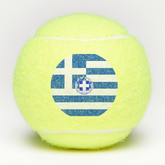 griechische Flagge Tennisbälle (Vorderseite)