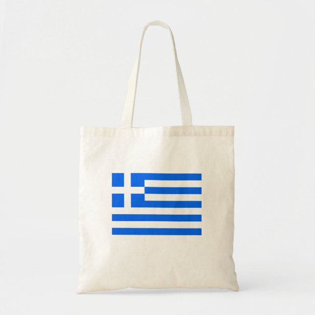 Griechische Flagge Tote Tag Tragetasche (Vorne)