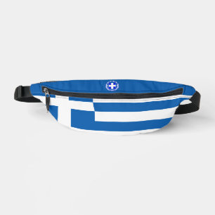 Griechische Flagge und Wappen Bauchtasche