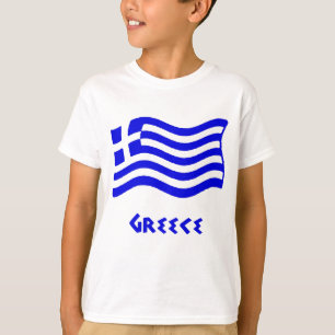 Griechische Flagge (Wellenartig bewegen) T-Shirt